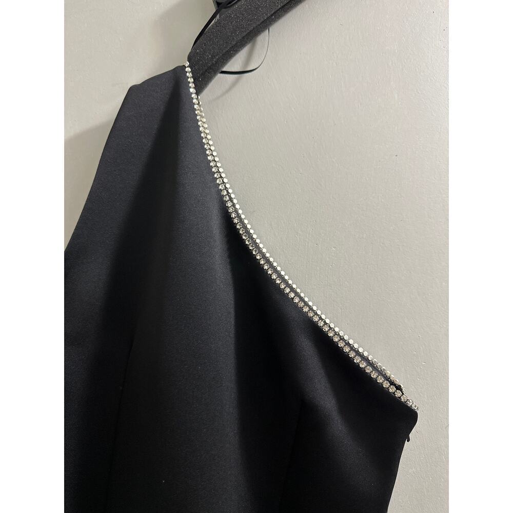 JAY GODFREY Orlando Jumpsuit In Black & Black & Silver Size 6 - Picture 7 of 11